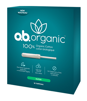 o.b. Organic™ Super with Plant-Based Applicator